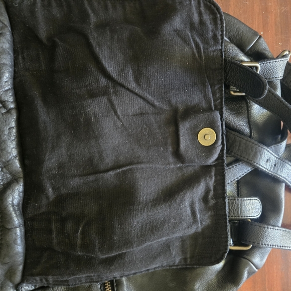 Genuine Leather Black Studded Distressed Backpack - Picture 10 of 16